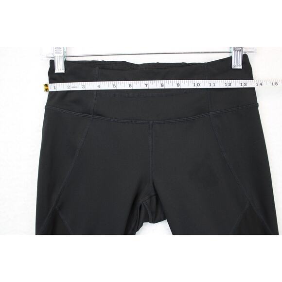 Athleta Mesh Capri Leggings Women S Black Drawstring Athleisure Fitness Yoga - Picture 3 of 15